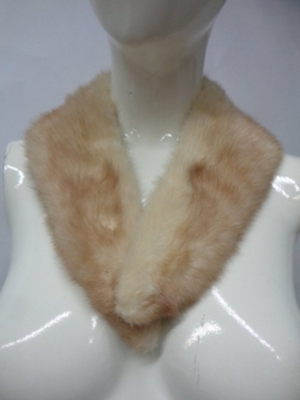 MINT PEARL MINK FUR SHAWL COLLAR WRAP SCARF WOMEN WOMAN 28"X4"